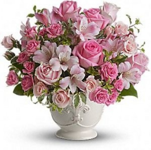 Pink Potpourri Sympathy Arrangement