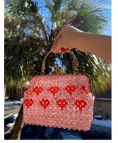 Pink pouch purse Handmade by local artist