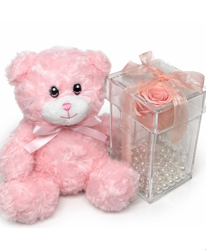 PINK PRESERVED ROSE BOX BUNDLE  