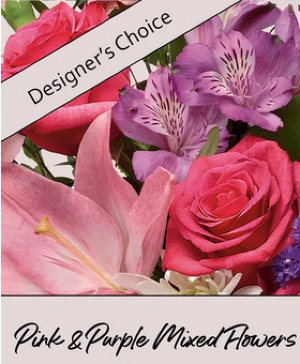 Pink &  Purple Designer's Choice Mixed Flowers