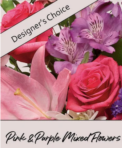 Pink &  Purple Designer's Choice Mixed Flowers