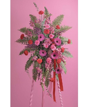 Pink Remembrance Spray Standing Spray