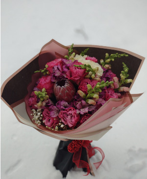  Pink rose bouquet Mother's Day