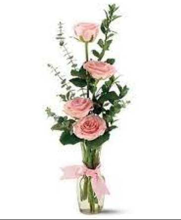 Pink rose bud vase Fresh Vase Arrangement in Coleman, WI | COLEMAN FLORAL & GREENHOUSES