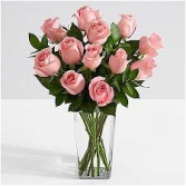 Classic Dozen Pink Roses 