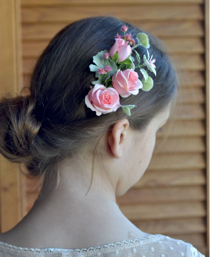 Pink Rose Hairpiece 