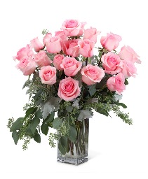 Pink Roses (24) Flower Arrangement