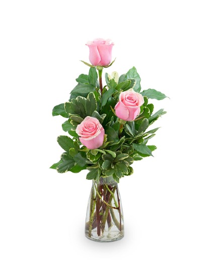 Pink Roses (3) Flower Arrangement