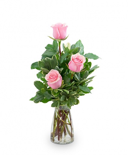 Pink Roses (3) Flower Arrangement