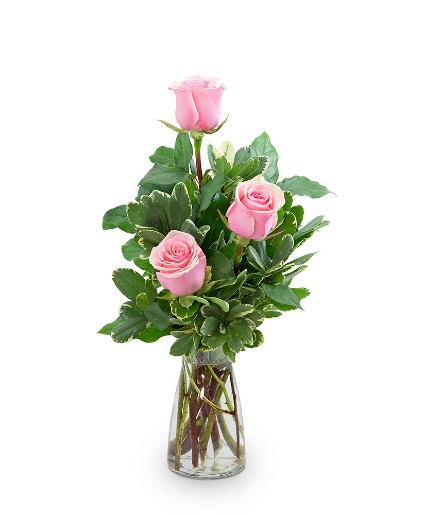 Pink Roses (3) Flower Arrangement