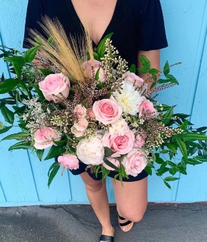 Pink Roses Bridal Bouquet  