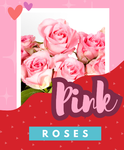Pink Roses Fresh Vase Arrangement