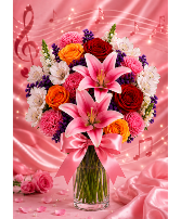 Pink Satin Symphony Call Us for Faster Service & Daily Specials: (915) 303-8500 Text Us to Order Anytime: (915) 505-3708 Your trusted source for Flowers & Delivery in El Paso TX