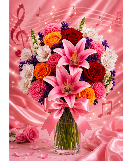 Pink Satin Symphony Call Us for Faster Service & Daily Specials: (915) 303-8500 Text Us to Order Anytime: (915) 505-3708 Your trusted source for Flowers & Delivery in El Paso TX