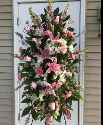 Pink Serenity Standing Spray Sympathy
