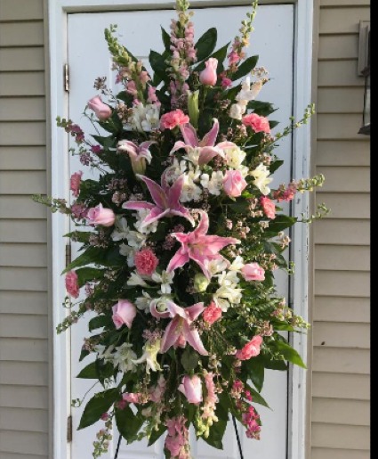 Pink Serenity Standing Spray Sympathy