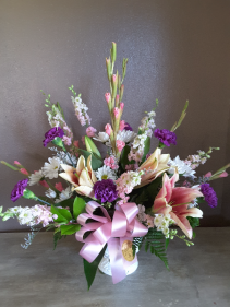 Pink simplicity  Funeral flowers