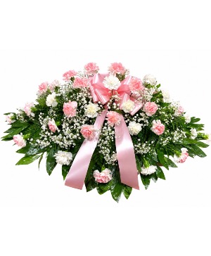 Pink Skies Tribute Casket Spray