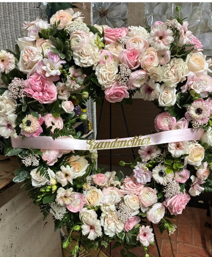 Pink Solace Heart Wreath