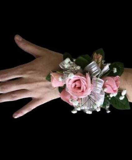 Pink Spray Rose Wristlet Wristlet 