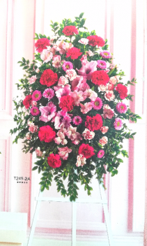 Pink Standing T249-2A Standing Spray