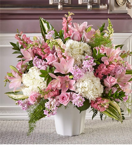 Pink Sympathy Piece  Fresh Floral 