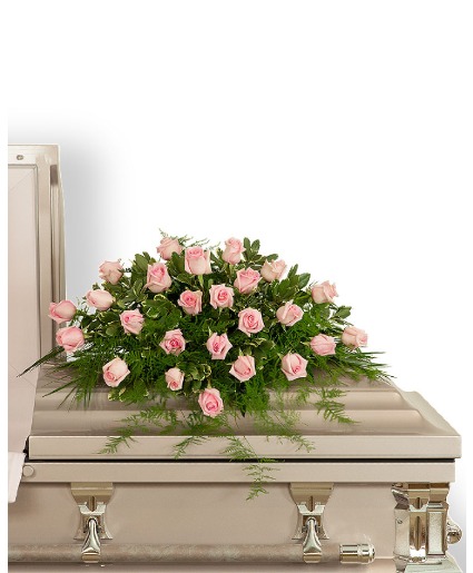 Pink Tranquility Casket Spray Sympathy