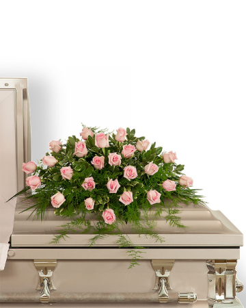 Pink Tranquility Casket Spray Sympathy Arrangement