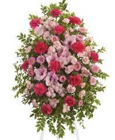 Pink Tribute Spray Funeral Standing Spray