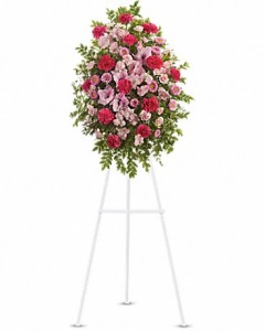 Pink Tribute Sympathy Arrangement