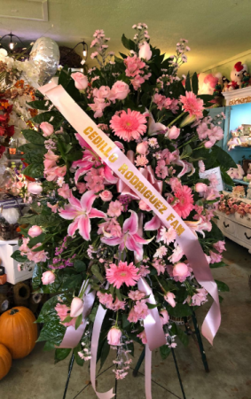 Pink Variety Sympathy Standing Spray