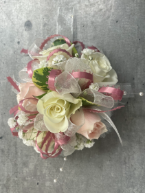 Pink & White Delight Prom Corsage
