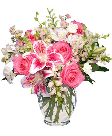 PINK & WHITE DREAMS Flower Arrangement in Marmaduke, AR | Choco Taco Florist ***TEST SHOP****