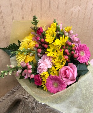 PINK & YELLOW  BOUQUET WOODBURY'S ORIGINAL