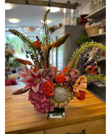 Pinks and Oranges Floral Arrangement in Darien, CT | DARIEN FLOWERS