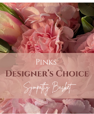Pinks Designer's Choice Sympathy Basket