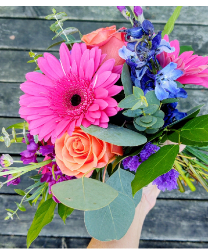 Colorful Hand Held Fresh Arrangement