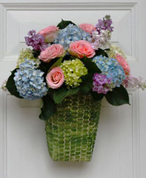 Pinky Blue Hydrangea Hanging Arrangement