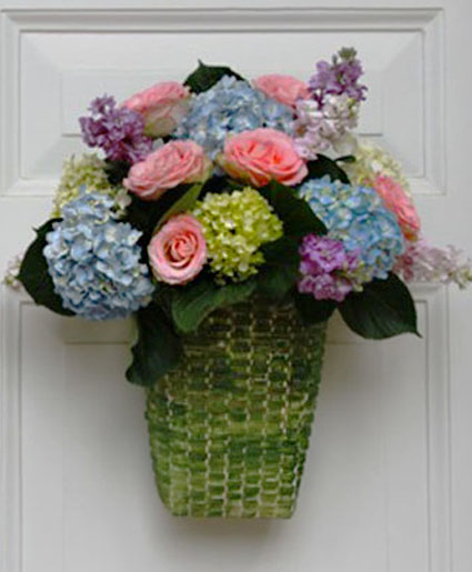 Pinky Blue Hydrangea Hanging Arrangement