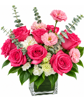 pinky pinky vase arrangement