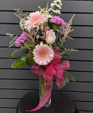 Pinky Promise Vase Fresh Arrangment
