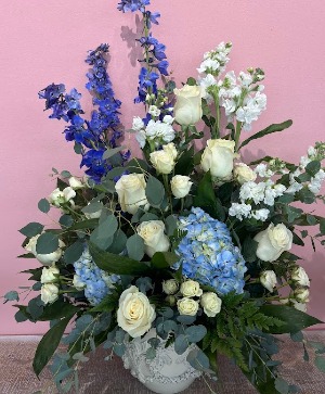 French Blue Romance   Large Vase Arrangement