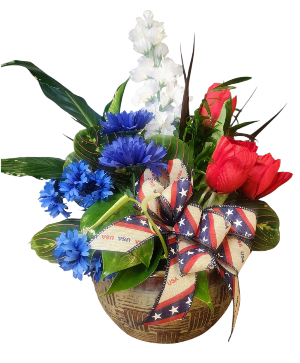 Planter-Red White Blue 