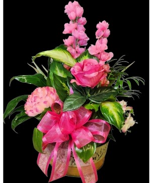 Planter with Pink 