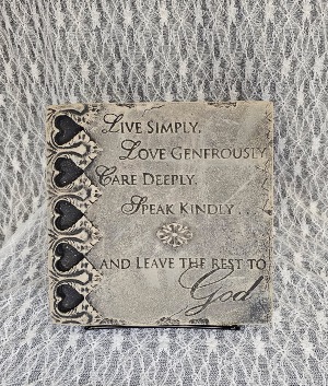 Plaque - Live, Love & Care, 8"x10" 