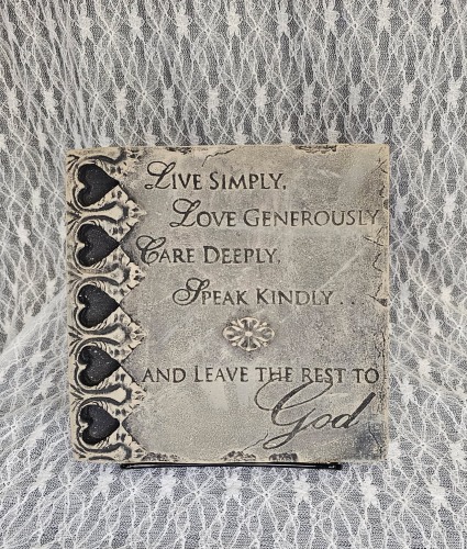 Plaque - Live, Love & Care, 8"x10" 