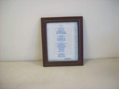 POEM IN A FRAME "OH LORD" GIFT