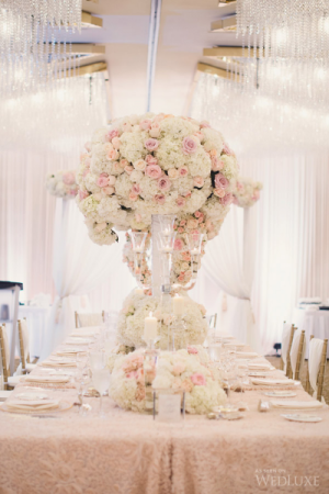poetic elegant blush  center table arrangement