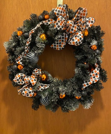 pokadot whimsical wreath to adorn anyone celebrating fall in Renton, WA | Alicia's Wonderland II