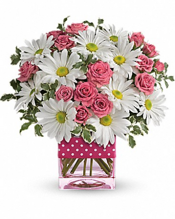 Polka Dots and Posies T52-3 10"(w) x 9.5"(h)